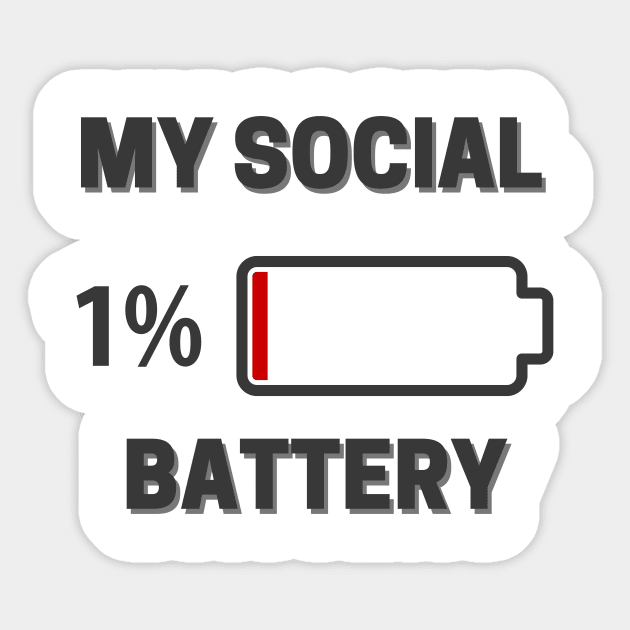 My Social Battery Sticker by Daniel99K